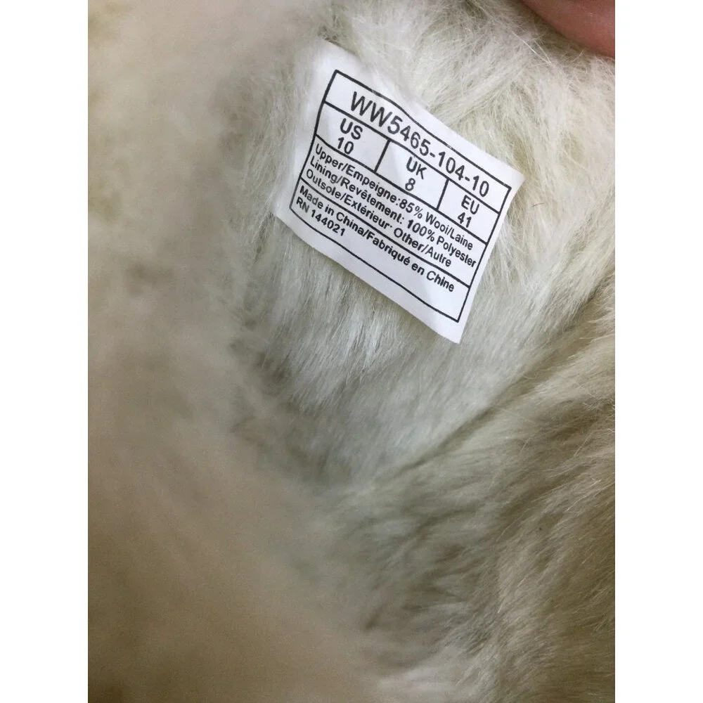 Woolrich Womens Elk Creek Wool Boots Faux Fur Lined Herringbone Size 10 Toggle